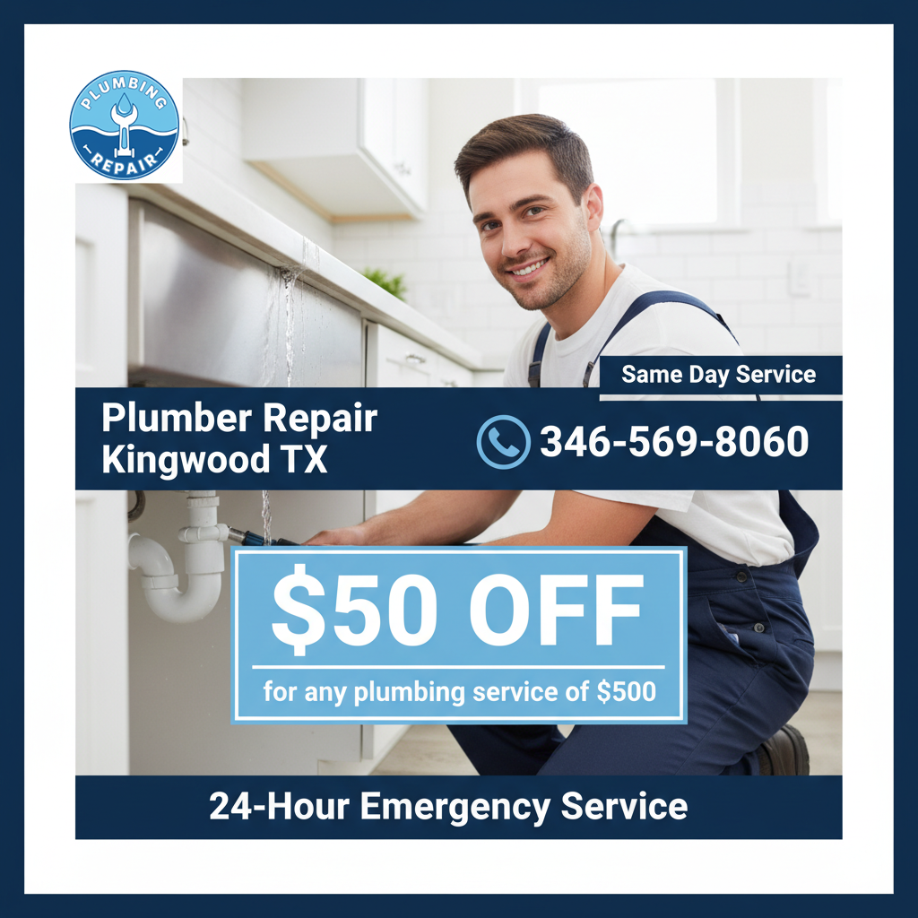 Plumbing Discount Coupon Kingwood TX
